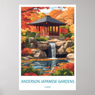 Anderson Japanese Gardens Park National Ski Poster