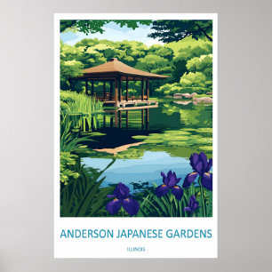 Anderson Japanese Gardens Park Ski Travel National Poster