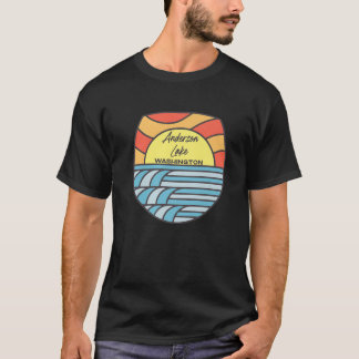 Anderson Lake Washington WA Sunset Vacation Souven T-Shirt