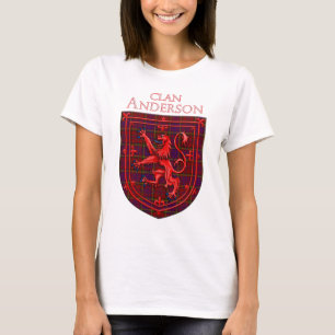 Anderson of Kinnedear Red Tartan Scottish Plaid T-Shirt