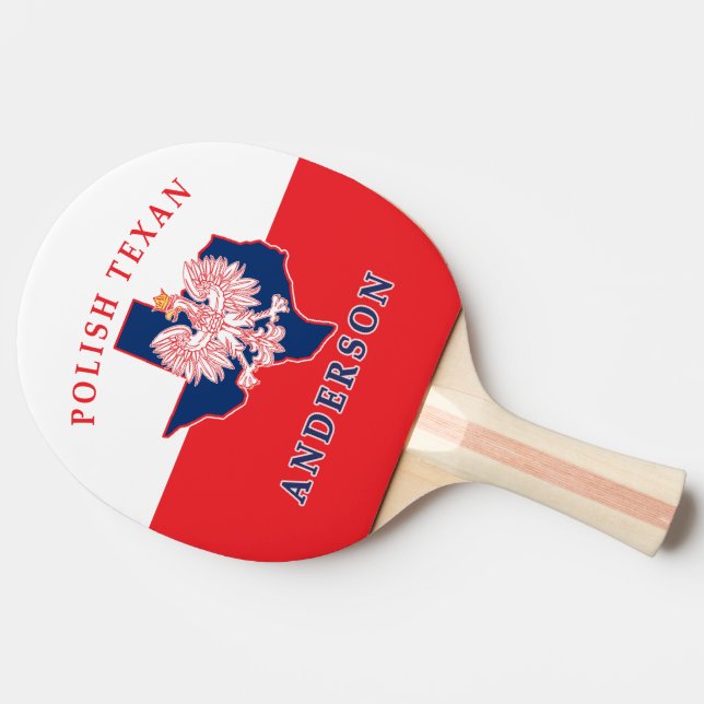 Anderson Polish Texan Ping Pong Paddle (Side)