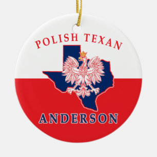 Anderson Polish Texan Round Ornament