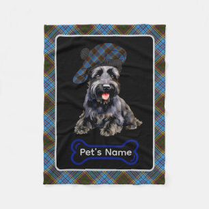 Anderson Scottie Dog Tartan Personalized Fleece Blanket