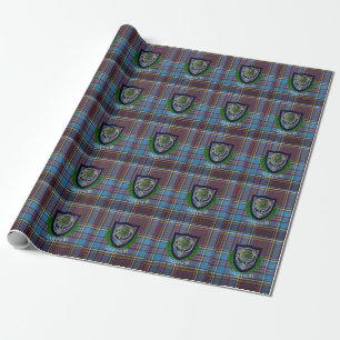 Anderson Scottish Clan Tartan and Crest Wrapping Paper
