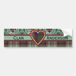 Anderson Scottish Tartan Bumper Sticker