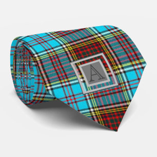 ANDERSON TARTAN Monogram Letter A Tie