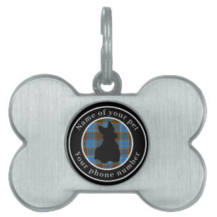 Anderson Tartan Scottie Dog Personalised Pet ID Tag