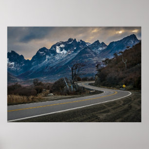 Andes Highway, Tierra del Fuego, Argentina Poster