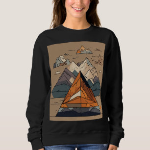 Andes Mons Geometric Nature – Black Women's Shirt