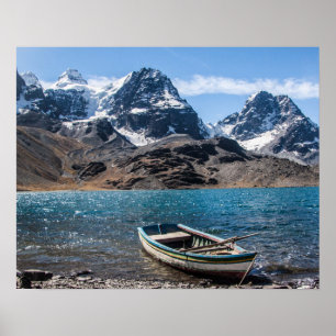 Andes Mountain Climbing Ice Peak - Bolivia Trek Poster