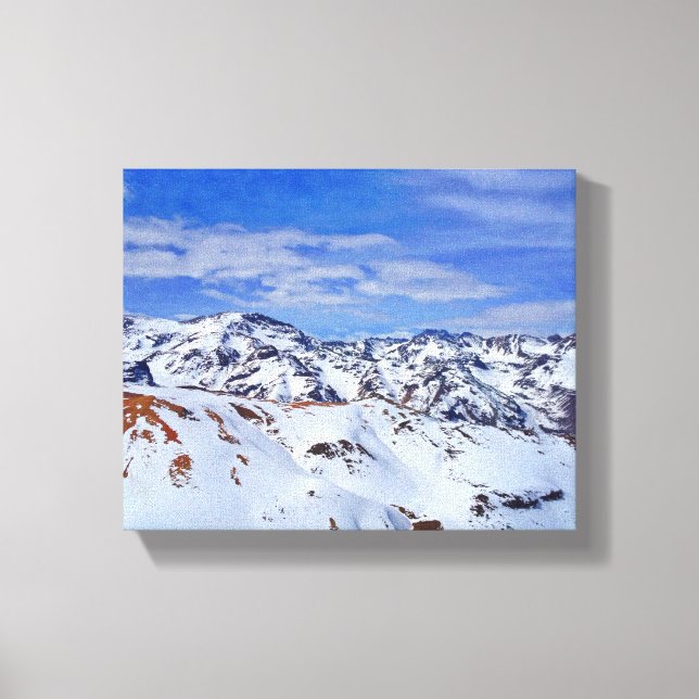 Andes Mountains in Chilean Patagonia Canvas Print (Front)