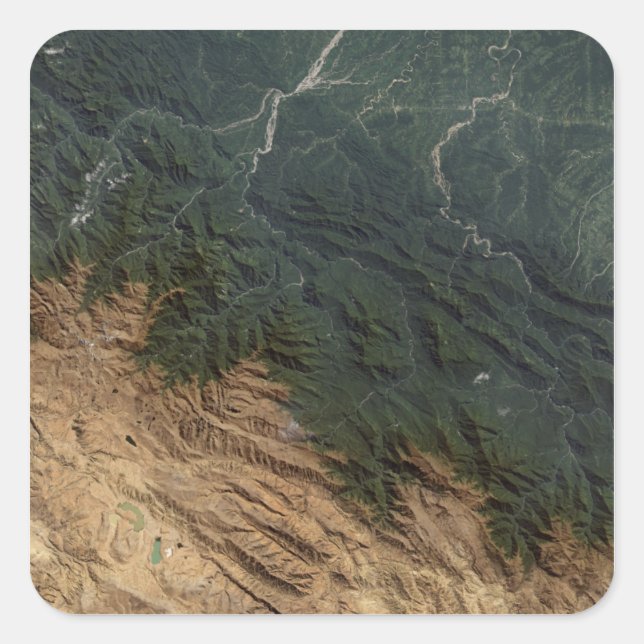Andes Mountains Square Sticker (Front)