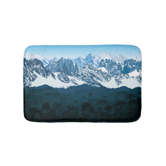 Andes Rainforest: Vintage Jungle Seamless Bath Mat (Front)