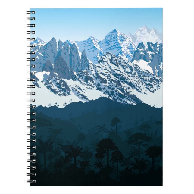 Andes Rainforest: Vintage Jungle Seamless Notebook (Front)