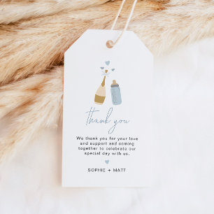 ANDI Dusty Blue Poppin Bottles Baby Boy Gift Tags