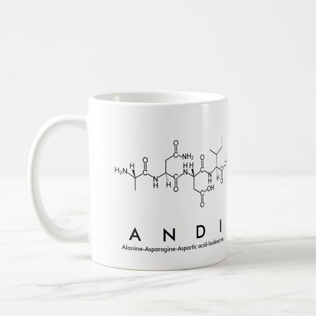 Andi peptide name mug (Left)