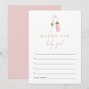 ANDI Pink Poppin' Bottles Guess the Baby Food Game Invitation