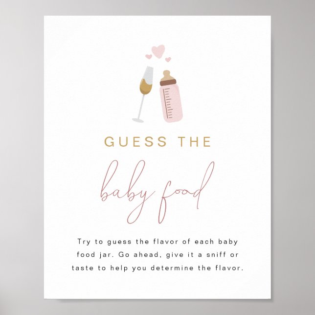 ANDI Pink Poppin' Bottles Guess The Baby Food Game Poster (Front)