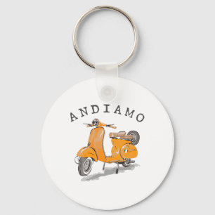 Andiamo Italy Yellow Scooter  Key Ring