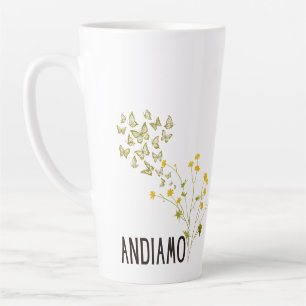 Andiamo (with Buttercups & Butterflies) Latte Mug
