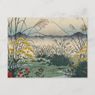 Ando Hiroshige - Otsuki Fields in Kai Province Postcard