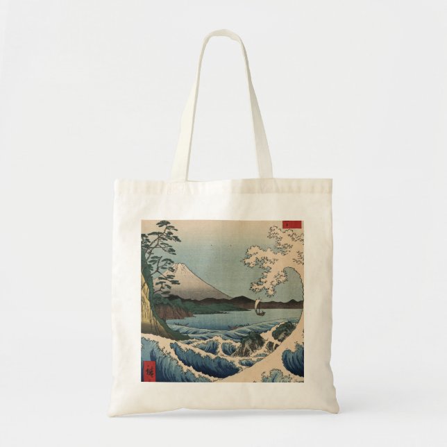 Ando Hiroshige - Sea at Satta in Suruga Province Tote Bag (Front)