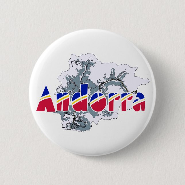 Andorra 6 Cm Round Badge (Front)