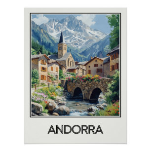 Andorra, a picturesque village poster