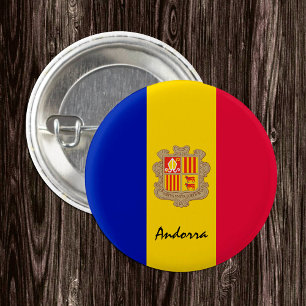 Andorra button, patriotic Andorran Flag fashion 3 Cm Round Badge
