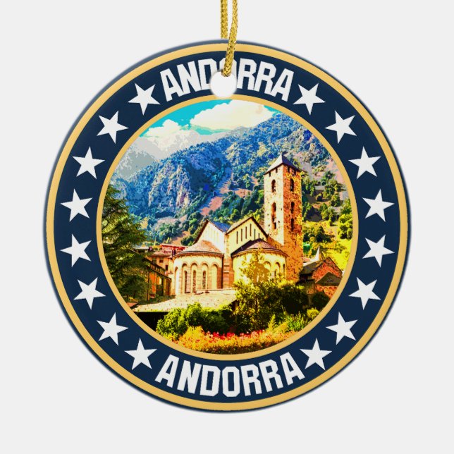 Andorra    ceramic tree decoration (Front)