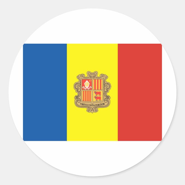 Andorra Classic Round Sticker (Front)