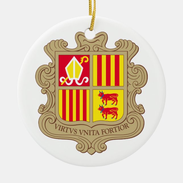 Andorra Coat of Arms Ornament (Front)