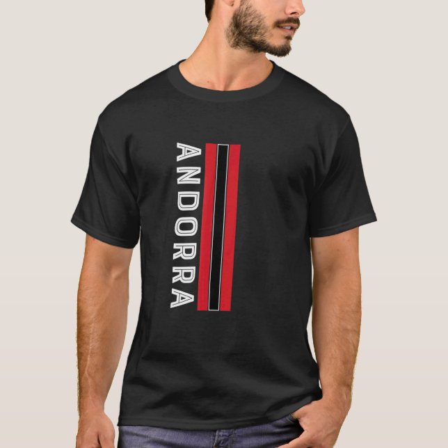Andorra Flag Colours T-Shirt (Front)