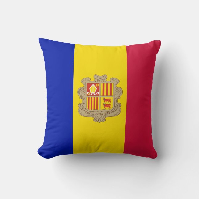 Andorra Flag Cushion (Front)