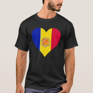 Andorra Flag Heart Andorra  Love Andorra T-Shirt