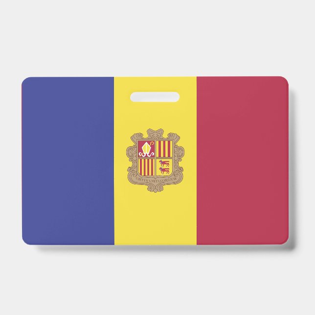 Andorra flag ID badge (Front)