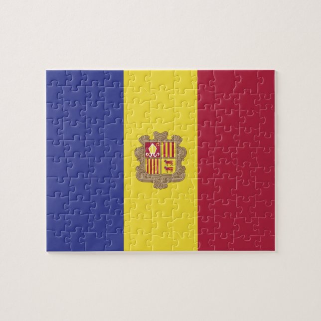 Andorra flag jigsaw puzzle (Horizontal)