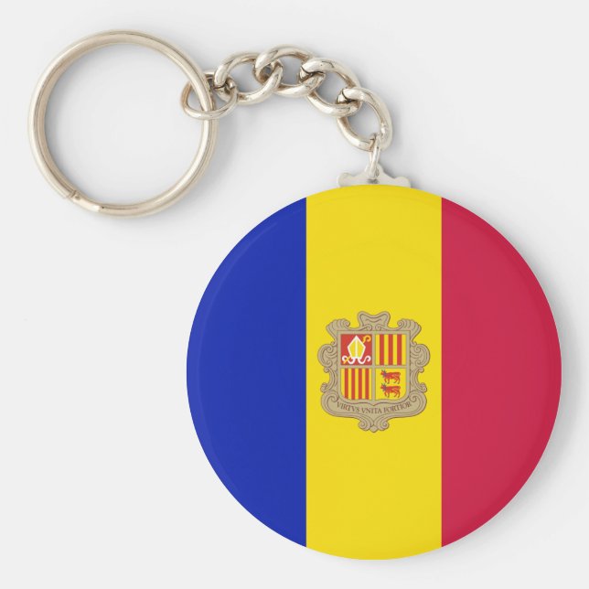 Andorra Flag Key Ring (Front)