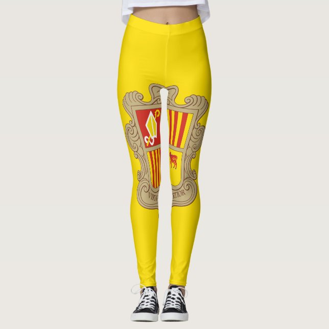 Andorra Flag Leggings (Front)