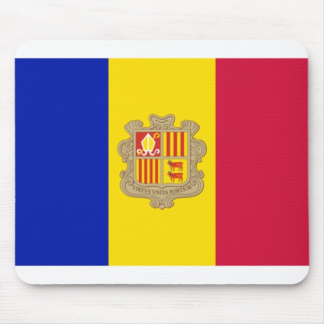 Andorra Flag Mouse Mat (Front)