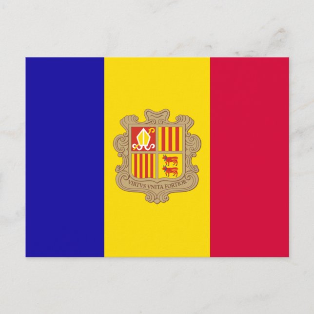 Andorra flag postcard (Front)