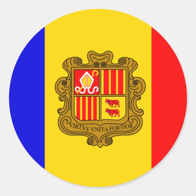 andorra flag stickers (Front)
