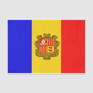 andorra flag tissue paper