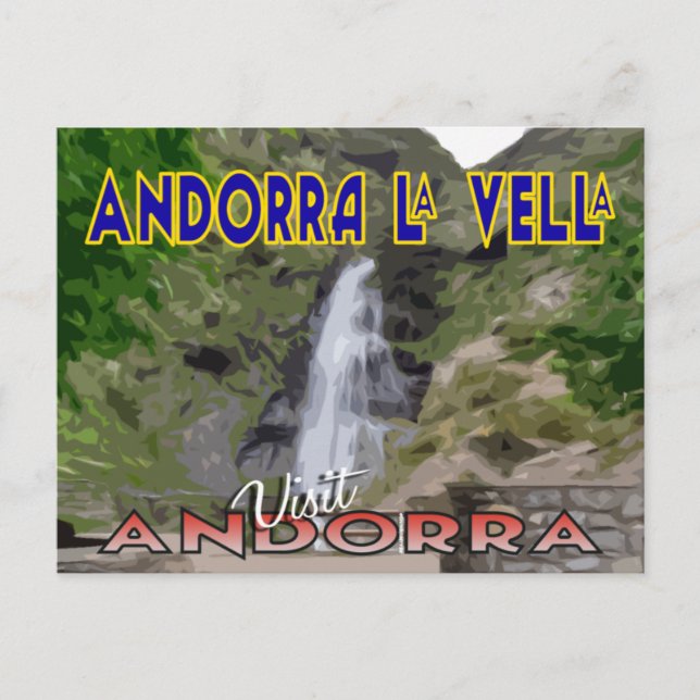 Andorra La Vella, visit Andorra Postcard (Front)