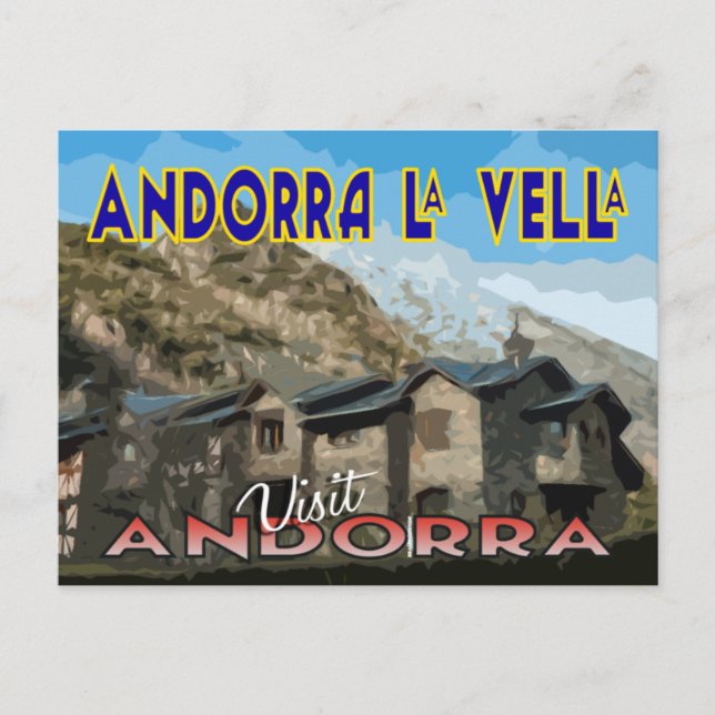 Andorra La Vella, Visit Andorra Postcard (Front)