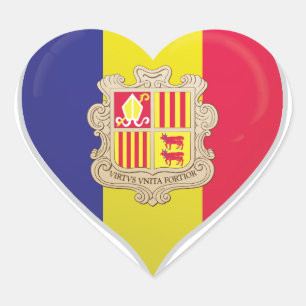 Andorra love flag pride heart sticker