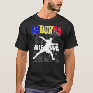 Andorra Ping Pong   Andorran Table Tennis Supporte T-Shirt