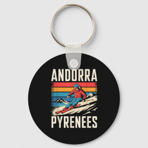 Andorra pyrenees ski resort, fun alpine skiing And Key Ring