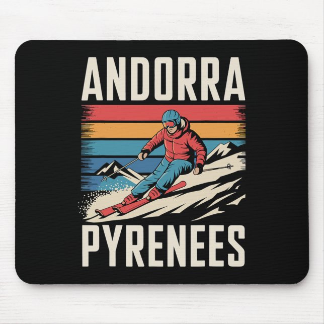 Andorra Pyrenees Ski Resort  Mouse Mat (Front)