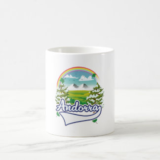Andorra retro travel logo coffee mug
